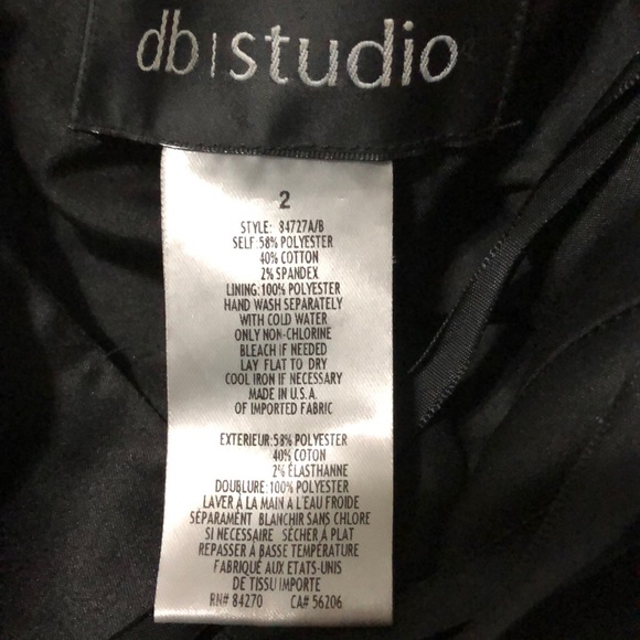 Db studio black one shoulder black dress size 2 - Picture 8 of 8